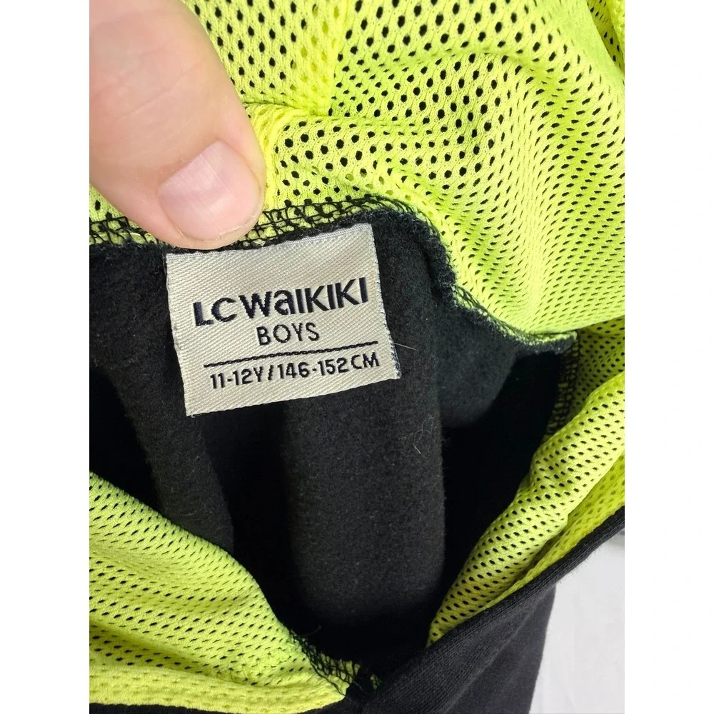 LC Waikiki Boys 11Y Black‎ Dont Give Up Graphic Hoodie Neon Yellow  Pullover